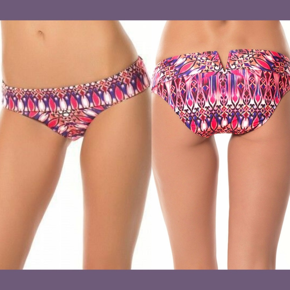 NWT $58‎ Becca Cathedral Banded Hipster Bikini Bottom [Size XS ]